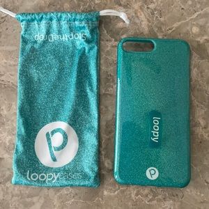 Loopy Case iPhone 6/7/8 Plus Sparkle Turquoise